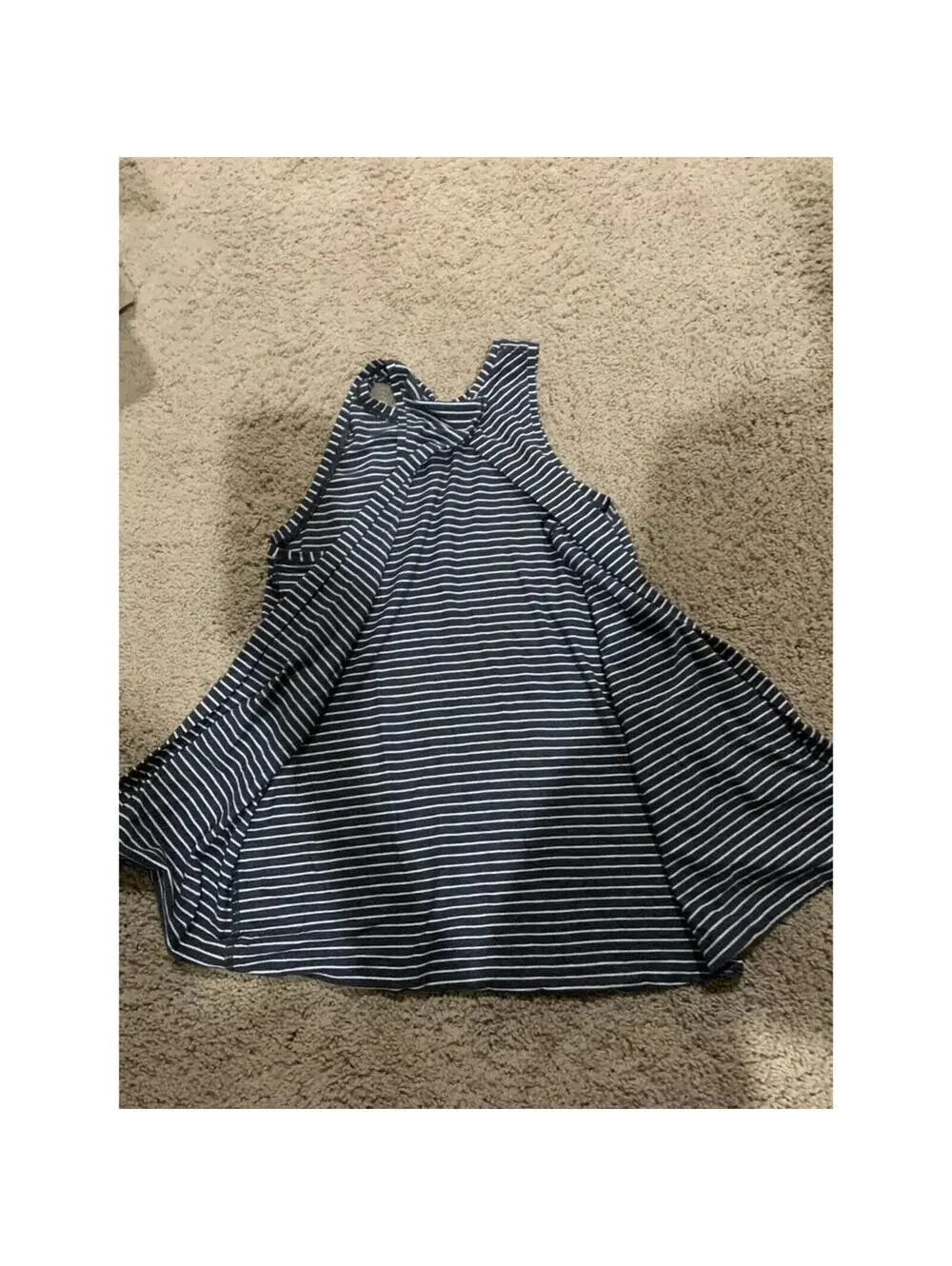 Women's Lululemon light tank top / open back / racer back / size 4 white/ gray